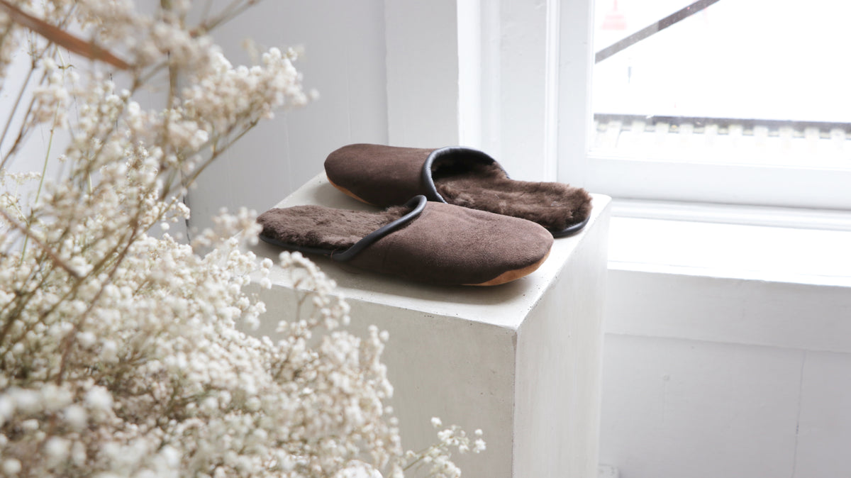 Fake sheepskin online slippers